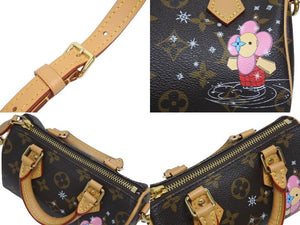 新品同様 LOUIS VUITTON ルイヴィトン 2WAY ショルダーバッグ ヴィヴィエンヌ ナノ スピーディ モノグラム M82624 ブラウン 中古 4b005468