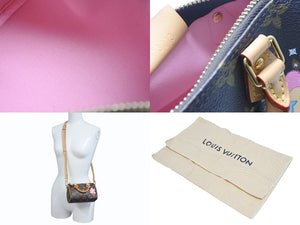 新品同様 LOUIS VUITTON ルイヴィトン 2WAY ショルダーバッグ ヴィヴィエンヌ ナノ スピーディ モノグラム M82624 ブラウン 中古 4b005468
