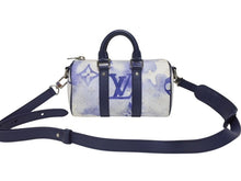 Load image into Gallery viewer, 極美品 LOUIS VUITTON ルイヴィトン キーポルXS 2WAY ショルダーバッグ モノグラムウォーターカラー ネイビー ホワイト M45761 中古 4b005469