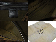 Load image into Gallery viewer, 極美品 FENDI フェンディ マンマバケット ワンショルダーバッグ 26325 ズッカ柄 キャンバス レザー ブラウン シルバー金具 中古 4b005475