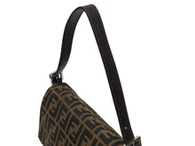 Load image into Gallery viewer, 極美品 FENDI フェンディ マンマバケット ワンショルダーバッグ 26325 ズッカ柄 キャンバス レザー ブラウン シルバー金具 中古 4b005475