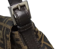 Load image into Gallery viewer, 極美品 FENDI フェンディ マンマバケット ワンショルダーバッグ 26325 ズッカ柄 キャンバス レザー ブラウン シルバー金具 中古 4b005475