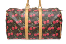 Load image into Gallery viewer, 極美品 LOUIS VUITTON ルイヴィトン キーポル45 ボストンバッグ M95011 モノグラム チェリー PVC レザー ブラウン 村上隆 美品 中古 4b005477