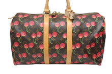 Load image into Gallery viewer, 極美品 LOUIS VUITTON ルイヴィトン キーポル45 ボストンバッグ M95011 モノグラム チェリー PVC レザー ブラウン 村上隆 美品 中古 4b005477