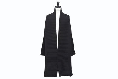 CHROME HEARTS クロムハーツ ロングカーディガン サイズL CHプラス クロスレザーパッチ カシミヤ ウール シルバー925 美品 中古 4b005487