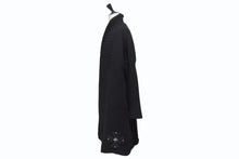 Load image into Gallery viewer, CHROME HEARTS クロムハーツ ロングカーディガン サイズL CHプラス クロスレザーパッチ カシミヤ ウール シルバー925 美品 中古 4b005487