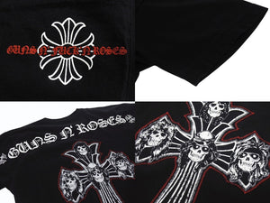 極美品 CHROME HEARTS クロムハーツ × Guns N' Roses ガンズアンドローゼズ ツアーTシャツ サイズM 2017 JAPAN TOUR限定 中古 4b005488