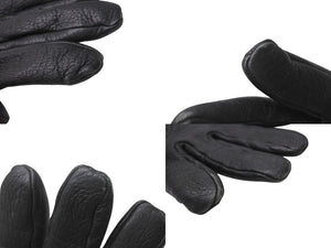 CHROME HEARTS クロムハーツ DGR ZIP GROVE ダガージップ レザーグローブ 手袋 サイズ9 シルバー925 ブラック 美品 中古 4b005490