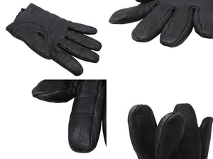CHROME HEARTS クロムハーツ DGR ZIP GROVE ダガージップ レザーグローブ 手袋 サイズ9 シルバー925 ブラック 美品 中古 4b005490