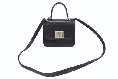 CHROME HEARTS クロムハーツ GROW UP 2WAY BAG スモール ハンドバッグ CHクロスクロージャ― スト付き ブラック シルバー925 美品 中古 4b005495