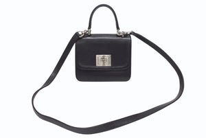 CHROME HEARTS クロムハーツ GROW UP 2WAY BAG スモール ハンドバッグ CHクロスクロージャ― スト付き ブラック シルバー925 美品 中古 4b005495