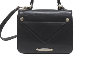 CHROME HEARTS クロムハーツ GROW UP 2WAY BAG スモール ハンドバッグ CHクロスクロージャ― スト付き ブラック シルバー925 美品 中古 4b005495