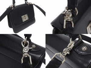 CHROME HEARTS クロムハーツ GROW UP 2WAY BAG スモール ハンドバッグ CHクロスクロージャ― スト付き ブラック シルバー925 美品 中古 4b005495