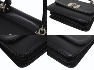CHROME HEARTS クロムハーツ GROW UP 2WAY BAG スモール ハンドバッグ CHクロスクロージャ― スト付き ブラック シルバー925 美品 中古 4b005495
