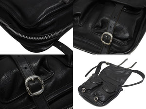極美品 CHROME HEARTS クロムハーツ メールバッグ ショルダーバッグ ガンスリンガー ダガージップ レザー シルバー925 ブラック 中古 4b005496