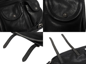 極美品 CHROME HEARTS クロムハーツ メールバッグ ショルダーバッグ ガンスリンガー ダガージップ レザー シルバー925 ブラック 中古 4b005496