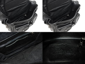 極美品 CHROME HEARTS クロムハーツ メールバッグ ショルダーバッグ ガンスリンガー ダガージップ レザー シルバー925 ブラック 中古 4b005496