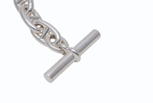 極美品 HERMES エルメス シェーヌダンクルGM ブレスレット 12コマ 新型 シルバー925 67.2g ジュエリー アクセサリー 小物 中古 4b005498