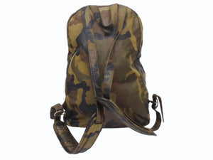 極美品 CHROME HEARTS クロムハーツ 7THグレード カモフラージュ リュック セメタリー クロスパッチ レザー カモ柄 迷彩 シルバー925 中古 4b005499