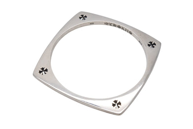 極美品 CHROME HEARTS クロムハーツ バングル ブレスレット ケイトハドソン スクエア 重量約42.2g 2013/.925刻印 シルバー925 中古 4b005501