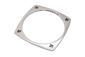 極美品 CHROME HEARTS クロムハーツ バングル ブレスレット ケイトハドソン スクエア 重量約42.2g 2013/.925刻印 シルバー925 中古 4b005501