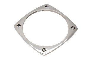 極美品 CHROME HEARTS クロムハーツ バングル ブレスレット ケイトハドソン スクエア 重量約42.2g 2013/.925刻印 シルバー925 中古 4b005501