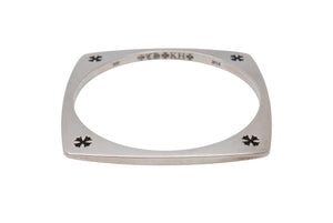 極美品 CHROME HEARTS クロムハーツ バングル ブレスレット ケイトハドソン スクエア 重量約42.2g 2013/.925刻印 シルバー925 中古 4b005501