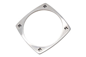 極美品 CHROME HEARTS クロムハーツ バングル ブレスレット ケイトハドソン スクエア 重量約42.2g 2013/.925刻印 シルバー925 中古 4b005501
