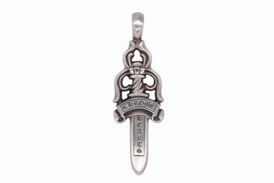 極美品 CHROME HEARTS クロムハーツ LARGE DAGGER ラージダガー 39.4g ペンダント トップ シルバー925 中古 4b005503