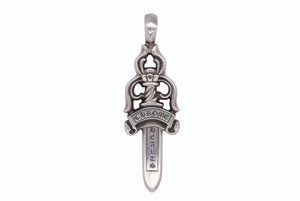 極美品 CHROME HEARTS クロムハーツ LARGE DAGGER ラージダガー 39.4g ペンダント トップ シルバー925 中古 4b005503