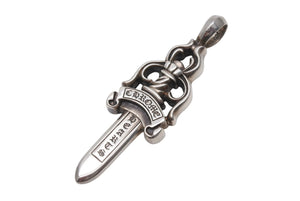 極美品 CHROME HEARTS クロムハーツ LARGE DAGGER ラージダガー 39.4g ペンダント トップ シルバー925 中古 4b005503