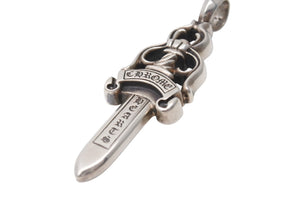 極美品 CHROME HEARTS クロムハーツ LARGE DAGGER ラージダガー 39.4g ペンダント トップ シルバー925 中古 4b005503