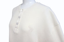 Load image into Gallery viewer, CHROME HEARTS クロムハーツ サーマル 半袖Tシャツ サイズL アイボリー コットン シルバ−925 CHロゴ刺繍 美品 中古 4b005504
