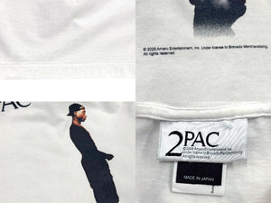 SAINT MITCHAEL セントマイケル 2PC_SS TEE 2PAC 半袖Tシャツ SM-HR8-0000-C15 サイズXL ホワイト プリント 美品 中古 4b005507