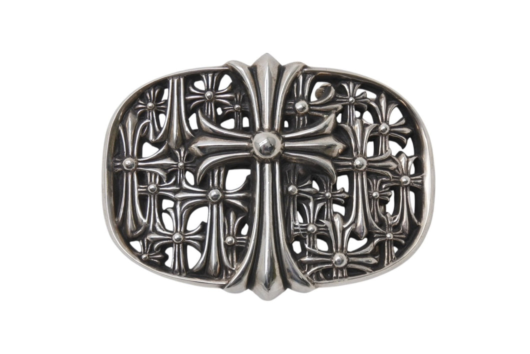 極美品 CHROME HEARTS クロムハーツ BUCKL CEMETERY ベルト セメタリークロス バックル シルバー925 273g 中古 4b005509