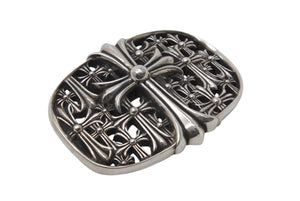 極美品 CHROME HEARTS クロムハーツ BUCKL CEMETERY ベルト セメタリークロス バックル シルバー925 273g 中古 4b005509