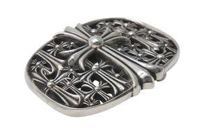 極美品 CHROME HEARTS クロムハーツ BUCKL CEMETERY ベルト セメタリークロス バックル シルバー925 273g 中古 4b005509