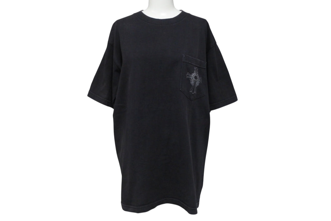 CHROME HEARTS クロムハーツ 半袖Tシャツ サイズM オールドクロス プリント ロサンゼルス限定 ブラック 美品 中古 4b005510
