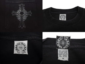 CHROME HEARTS クロムハーツ 半袖Tシャツ サイズM オールドクロス プリント ロサンゼルス限定 ブラック 美品 中古 4b005510