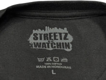 Load image into Gallery viewer, streetz watching ストリートイズウォッチング G-RAP 希少 HIPHOP 半袖Ｔシャツ コットン ブラック サイズL 美品 中古 4b005517