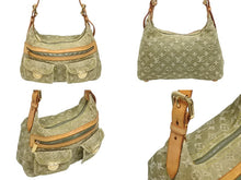 Load image into Gallery viewer, LOUIS VUITTON ルイヴィトン バギーPM ショルダーバッグ M95213 モノグラムデニム カーキ ゴールド 美品 中古 4b005519
