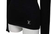 Load image into Gallery viewer, 極美品 LOUIS VUITTON ルイヴィトン 長袖ニットセーター RW211W IQS FGKL22 サイズXS ウール シルク ブラック ロゴ 中古 4b005525
