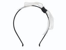 Load image into Gallery viewer, CHANEL シャネル カチューシャ ヘアバンド ココマークリボン18S刻印 クリア ブラック PVC 美品 中古 4b005527