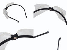 Load image into Gallery viewer, CHANEL シャネル カチューシャ ヘアバンド ココマークリボン18S刻印 クリア ブラック PVC 美品 中古 4b005527