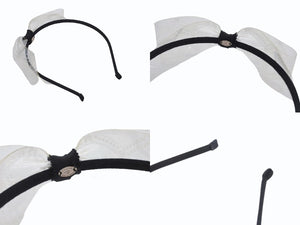 CHANEL シャネル カチューシャ ヘアバンド ココマークリボン18S刻印 クリア ブラック PVC 美品 中古 4b005527
