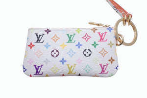 新品未使用 LOUIS VUITTON ルイヴィトン LVxTM スマホ フォンホルダー 村上隆 2025SS ホワイト マルチカラー PVC ゴールド金具 中古 4b005530