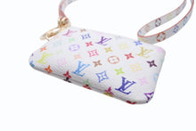 Load image into Gallery viewer, 新品未使用 LOUIS VUITTON ルイヴィトン LVxTM スマホ フォンホルダー 村上隆 2025SS ホワイト マルチカラー PVC ゴールド金具 中古 4b005530