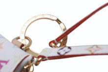 Load image into Gallery viewer, 新品未使用 LOUIS VUITTON ルイヴィトン LVxTM スマホ フォンホルダー 村上隆 2025SS ホワイト マルチカラー PVC ゴールド金具 中古 4b005530