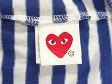 Load image into Gallery viewer, PLAY COMME des GARCONS KIDS プレイ コムデギャルソンキッズ BORDER LS TEE 長袖Tシャツ ホワイト ブルー 中古 4b005531