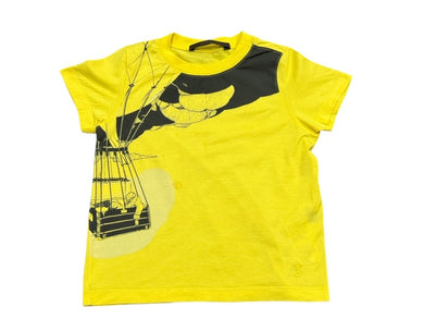 LOUIS VUITTON ルイヴィトン 気球デザイン キッズＴシャツ RM111K MSJR99JE9 イタリア製 希少 コットン イエロー サイズ4 美品 中古 4b005533
